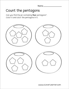 preschool pentagon shape activity