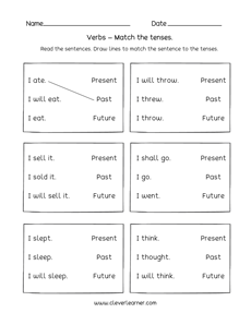 Kindergarten verbs action words worksheets