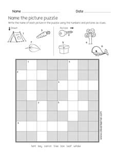 Free picture crossword puzzles for preschools